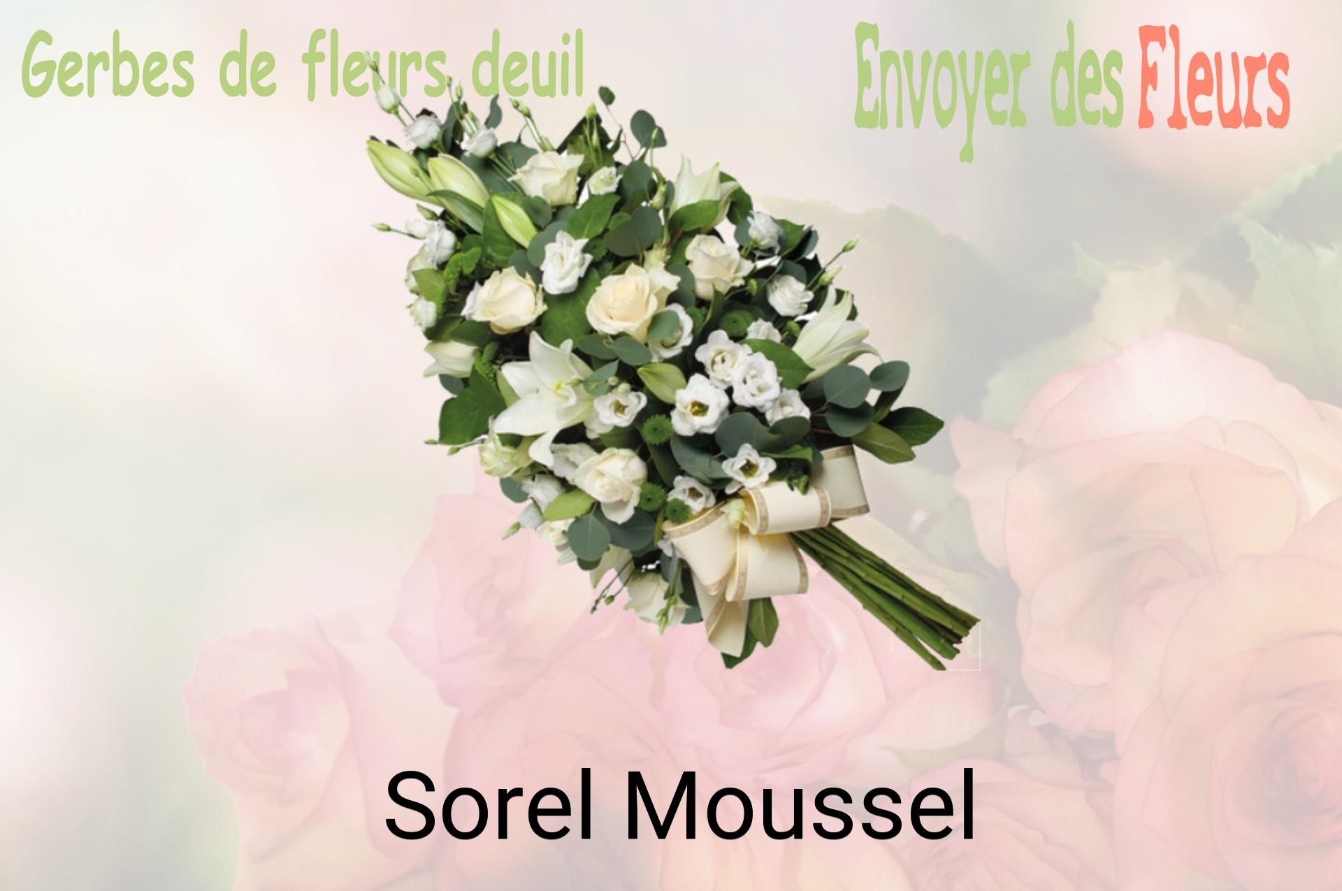 Gerbe de fleurs de deuil livrée à Sorel-Moussel